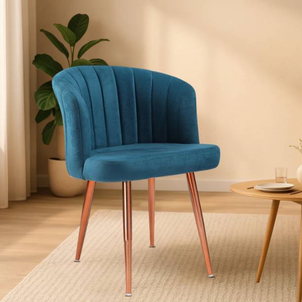 kursiwala Kursiwala Velza Velvet Chair for Dining Room, Living Room & Bedroom Use | Fabric Dining Chair