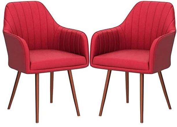 NEXON Velvet Dining Chairs, Cushion Seat Chair for Living Room Bedroom Restaurant Fabric Dining Chair