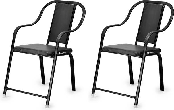RATISON Leatherette Modern Iron Chair for home office study school hotels or more Metal Dining Chair