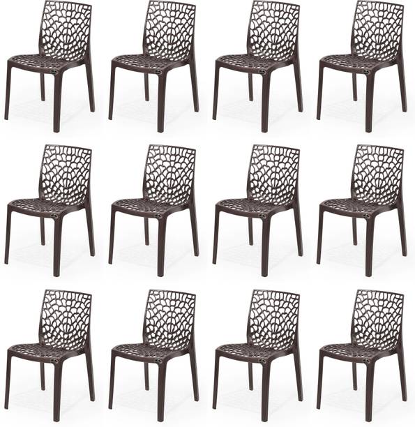 GOYALSON Designer Web Chair Plastic Living Room Chair for home study restaurant dining Plastic Dining Chair