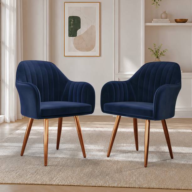 Vergo Plush Velvet Accent Chair, Cushion Seat for Home, Cafe, Living Fabric Dining Chair