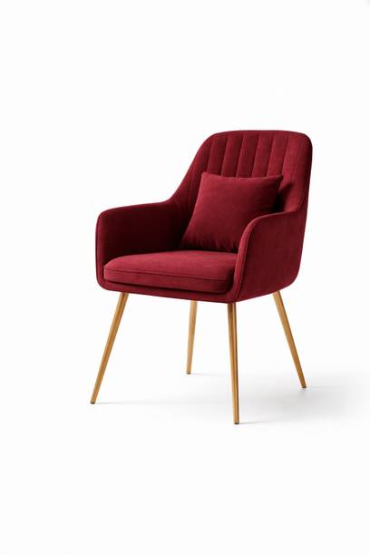 DEXON Premium Velvet Accent Chair with Cushion Fabric Outdoor Chair