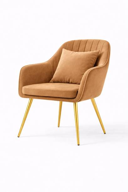 DEXON Premium Velvet Accent Chair with Cushion Fabric Outdoor Chair