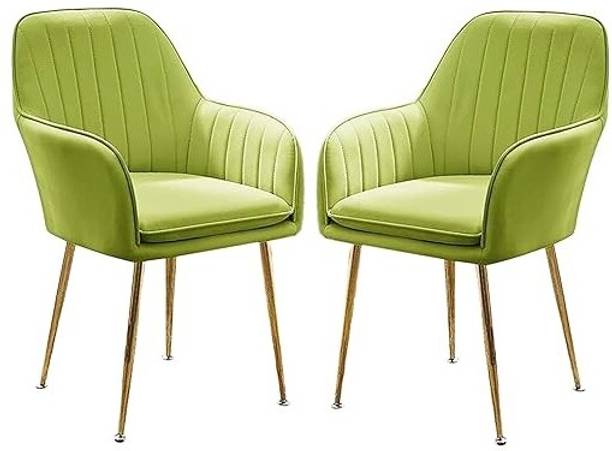 NEXON Velvet Dining Chairs, Cushion Seat Chair for Living Room Bedroom Restaurant Fabric Dining Chair