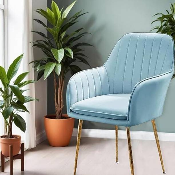 NEXON Velvet Dining Chairs, Cushion Seat Chair for Living Room Bedroom Restaurant Fabric Dining Chair