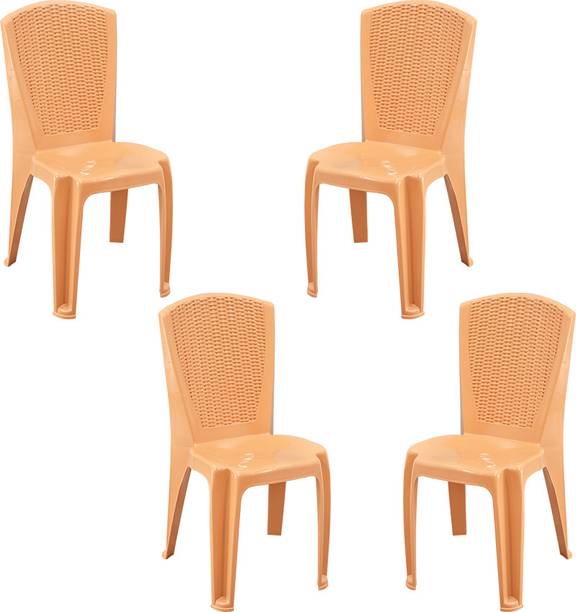 swagath furniture Chair For Cafe/Home/Office Set Of 4 Indoor/Outdoor Plastic Dining Chair