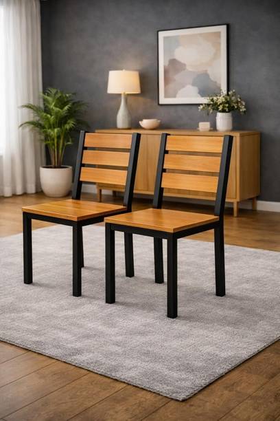 AvishWood Heavy Duty Iron Frame Chairs for Home, Kitchen, Cafe & Restaurant Metal Dining Chair