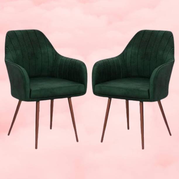 Toxigo Velvet Dining Chairs, Cushion Seat Chair for Living Room Bedroom Restaurant Fabric Dining Chair