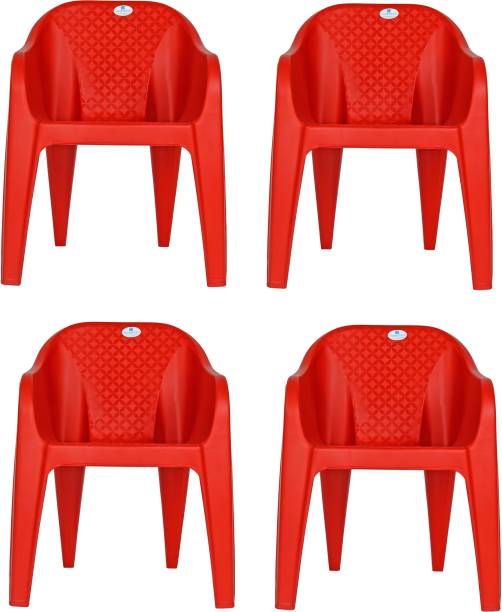 HOMIBOSS Premium Quality Plastic Chair | Chairs for Home, Living Room, Office & Garden Plastic Outdoor Chair
