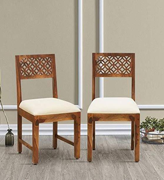 DITHA Solid Shesham Wood 2 Dining Chair For Dining Room | Kitchen | Hotel Solid Wood Dining Chair