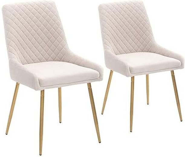 Toxigo Velvet Metal Legs for, Dining, Living, Guest, Bed Room Side Chair, Set of 2 Fabric Dining Chair