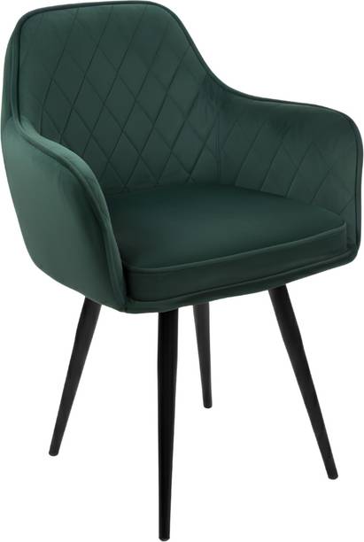 ACTIVA Ergonomic Daisy Velvet Accent Chair for Living Room/Bedroom/Office/Lounge Solid Wood Dining Chair