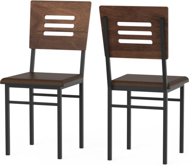 Bluewud Holven Dining Chair set of 2, MDF & Metal Dining Chair for Dining Table Metal Dining Chair