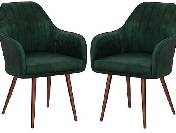 BHAGYA Velvet Dining Chairs, Cushion Seat Chair for Living Room Bedroom Restaurant Solid Wood Dining Chair