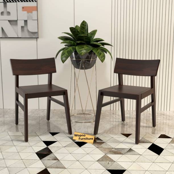 Wopno Furniture Sheesham Wooden Seat of 2 Dining Chair | Wooden Study Chair\ Office Chair Solid Wood Dining Chair