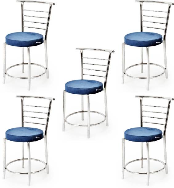 SOMRAJ Steel Dining/Restaurant/Cafe/Home/Office/Study Chair Leatherette Dining Chair