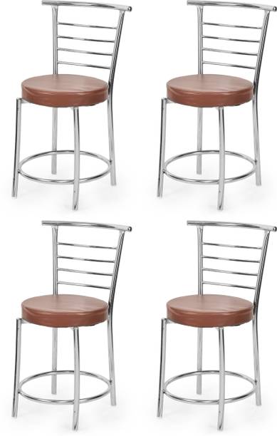 SOMRAJ Comfortable Multipurpose Steel Dining/Restaurant/Cafe/Home/Office/Study Chair Leatherette Dining Chair