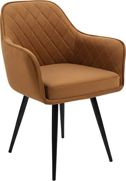 ACTIVA Ergonomic Daisy Velvet Accent Chair for Living Room/Bedroom/Office/Lounge Solid Wood Dining Chair
