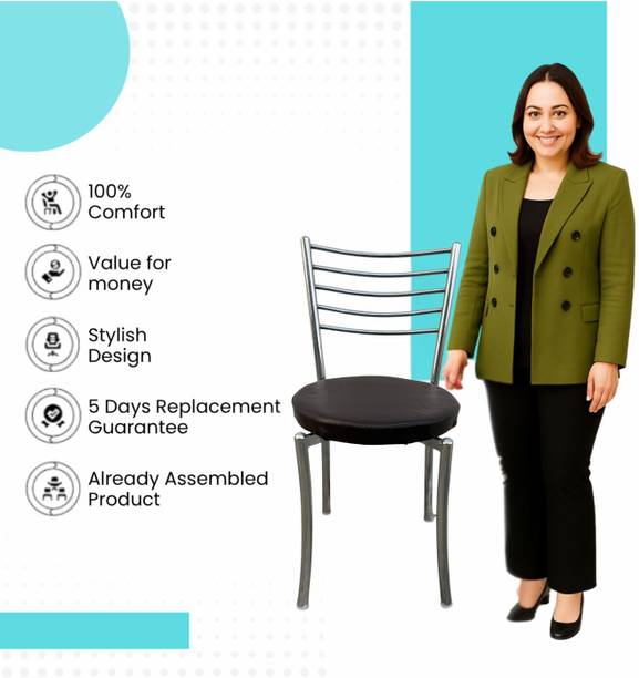 UROBIN Dining Steel office visitor home reception Metal Dining Chair
