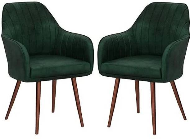 Toxigo Velvet Dining Chairs, Cushion Seat Chair for Living Room Bedroom Restaurant Fabric Dining Chair