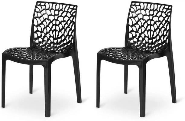 Binani Web Modern Plastic Dining Chair for Home,Cafe|Durable Outdoor Seating Chair Plastic Dining Chair