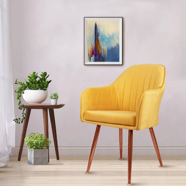 Vergo Plush Velvet Accent Chair, Cushion Seat for Study, Living Room,Cafe, Restaurants Fabric Dining Chair