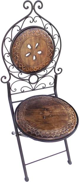 Handicraft ANTIQUE LOOK WOOD AND IRON FOLDING CHAIR Solid Wood Dining Chair