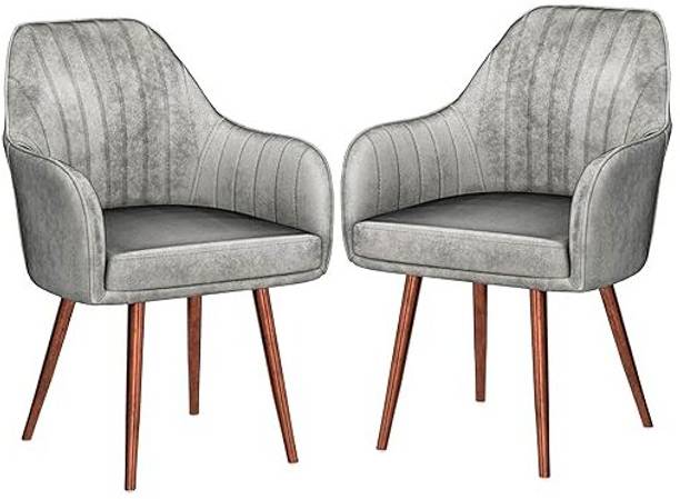 NEXON Velvet Dining Chairs, Cushion Seat Chair for Living Room Bedroom Restaurant Fabric Dining Chair