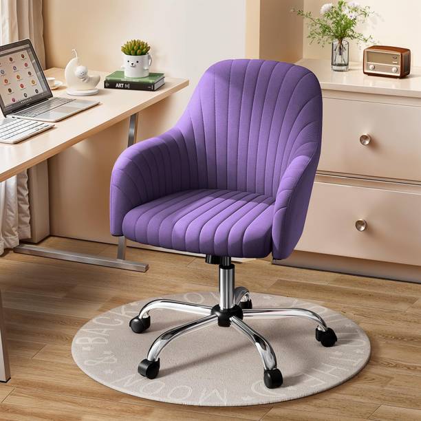Oakcraft Velvet Desk Chair for Home Office, Adjustable Swivel Task Chair Modern Computer Fabric Dining Chair