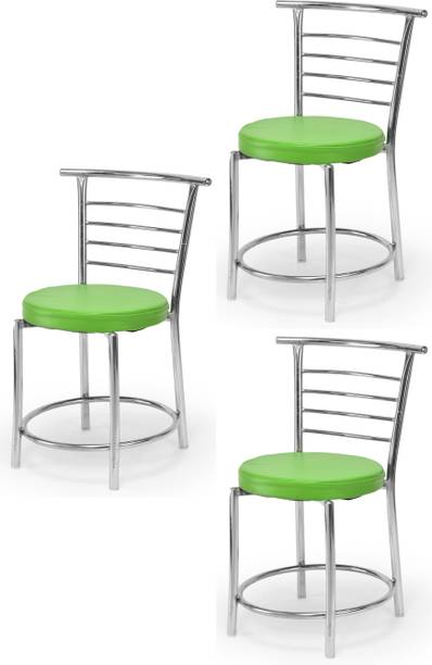 SOMRAJ Comfortable Multipurpose Steel Dining/Restaurant/Cafe/Home/Office/Study Chair Leatherette Dining Chair