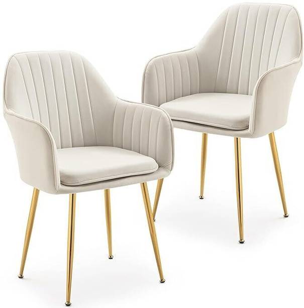 Toxigo Velvet Dining Chairs, Cushion Seat Chair for Living Room Bedroom Restaurant Fabric Dining Chair