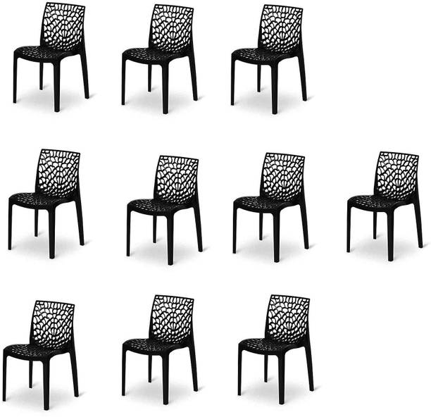 GOYALSON Designer Web Chair Plastic Living Room Chair for home study restaurant dining Plastic Dining Chair