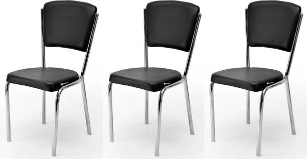 KITHANIA Multipurpose Comfortable Steel Dining/Restaurant/Cafe/Home/Office/Study Chair Leatherette Office Visitor Chair