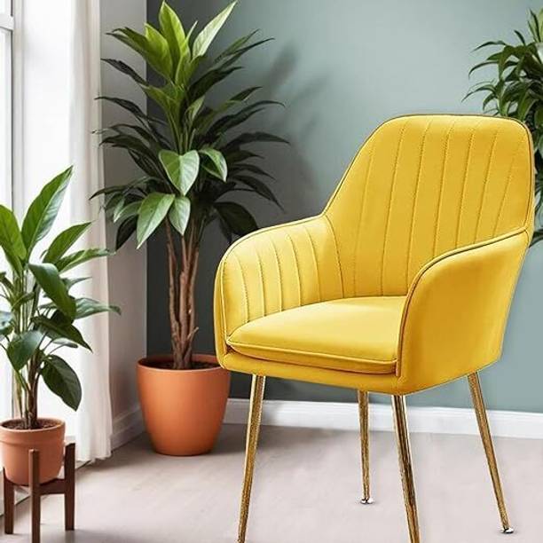 NEXON Velvet Dining Chairs, Cushion Seat Chair for Living Room Bedroom Restaurant Fabric Dining Chair