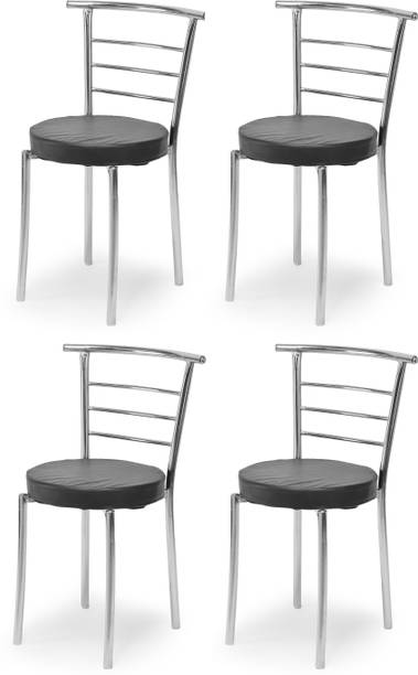 TARUN GRAMUDYOG Steel Dining Chair with Upholstered indoor outdoor Seating for home office Metal Dining Chair