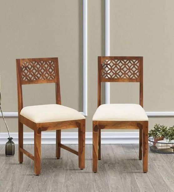 Gouri Furniture Solid Wood Sheesham Wood Two Dining Chairs For Dining Room, Restaurants Solid Wood Dining Chair