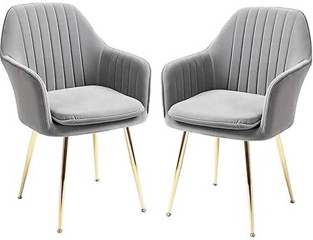 NEXON Velvet Dining Chairs, Cushion Seat Chair for Living Room Bedroom Restaurant Fabric Dining Chair