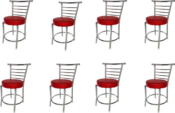 RATISON Steel Dining/Restaurant/Cafe/Home/Office/Study Chair Leatherette Dining Chair