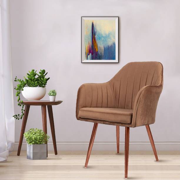 Vergo Plush Velvet Accent Chair, Cushion Seat for Study, Living Room,Cafe, Restaurants Fabric Dining Chair