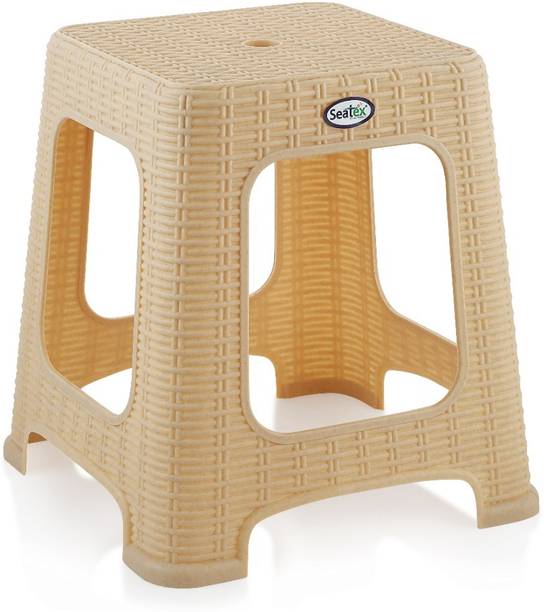RATAN present seatex twist14" stool squre rattan matt finish with leg support stool Plastic Dining Chair