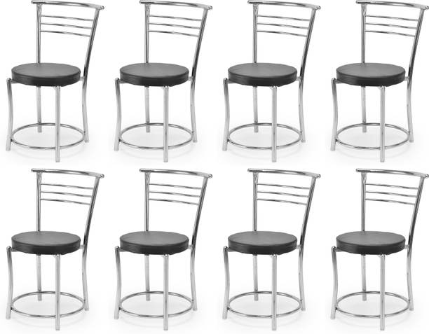 SOMRAJ Steel Dining/Restaurant/Cafe/Home/Office/Study Chair Leatherette Dining Chair
