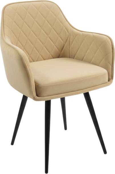 ACTIVA Ergonomic Daisy Velvet Accent Chair for Living Room/Bedroom/Office/Lounge Solid Wood Dining Chair