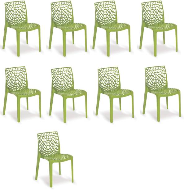 GOYALSON Designer Web Chair Plastic Living Room Chair for home study restaurant dining Plastic Dining Chair