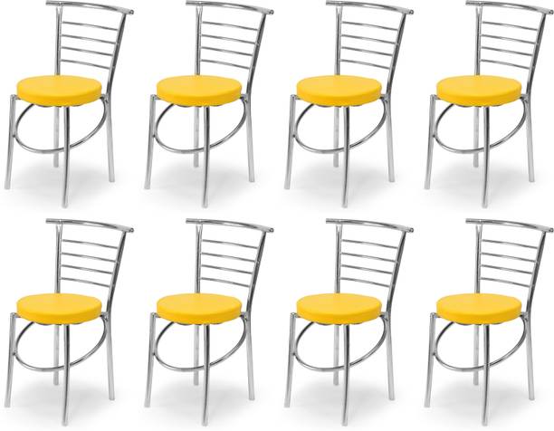KITHANIA Multipurpose Steel Chair Office Visitor Student Study Home Resturants Chair Leatherette Dining Chair