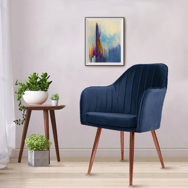 Vergo Plush Velvet Accent Chair, Cushion Seat for Home, Study, Living Room, Cafe Fabric Dining Chair