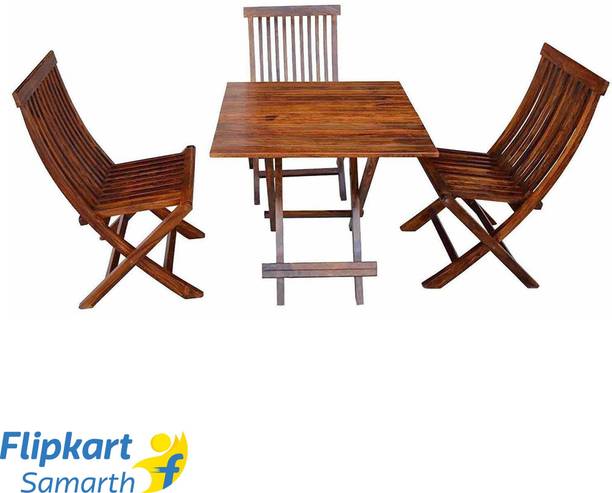 Divine Arts Sheesham Wood Solid Wood 4 Seater Dining Set