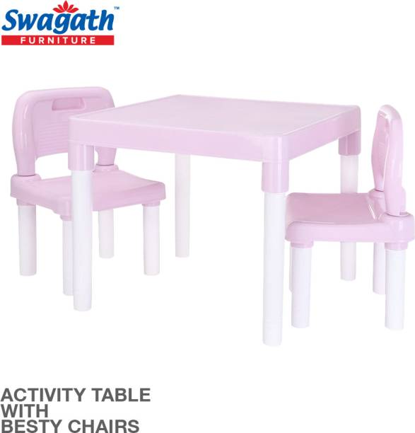 swagath furniture Activity Table For Kids Plastic 2 Seater Dining Set