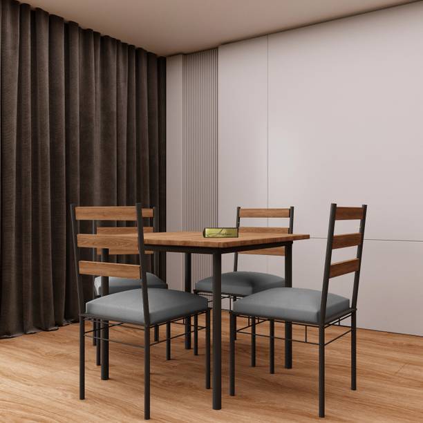 Anishwar Indoor & Outdoor Dining Room and Living Room Set Metal 4 Seater Dining Set