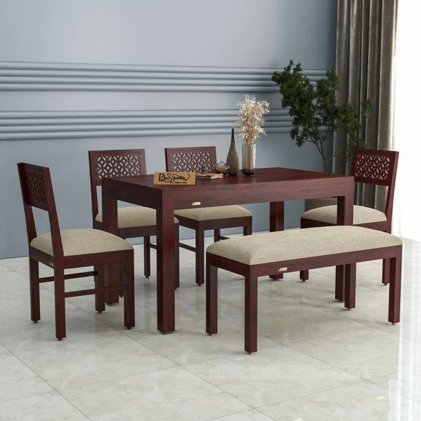 Flipkart Perfect Homes SHEESHAM WOOD SIX SEATER DINING S Solid Wood 6 Seater Dining Set