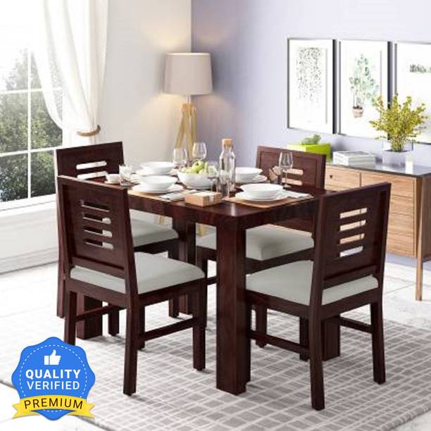 Allie Wood Rosewood (Sheesham) Solid Wood 4 Seater Dining Set